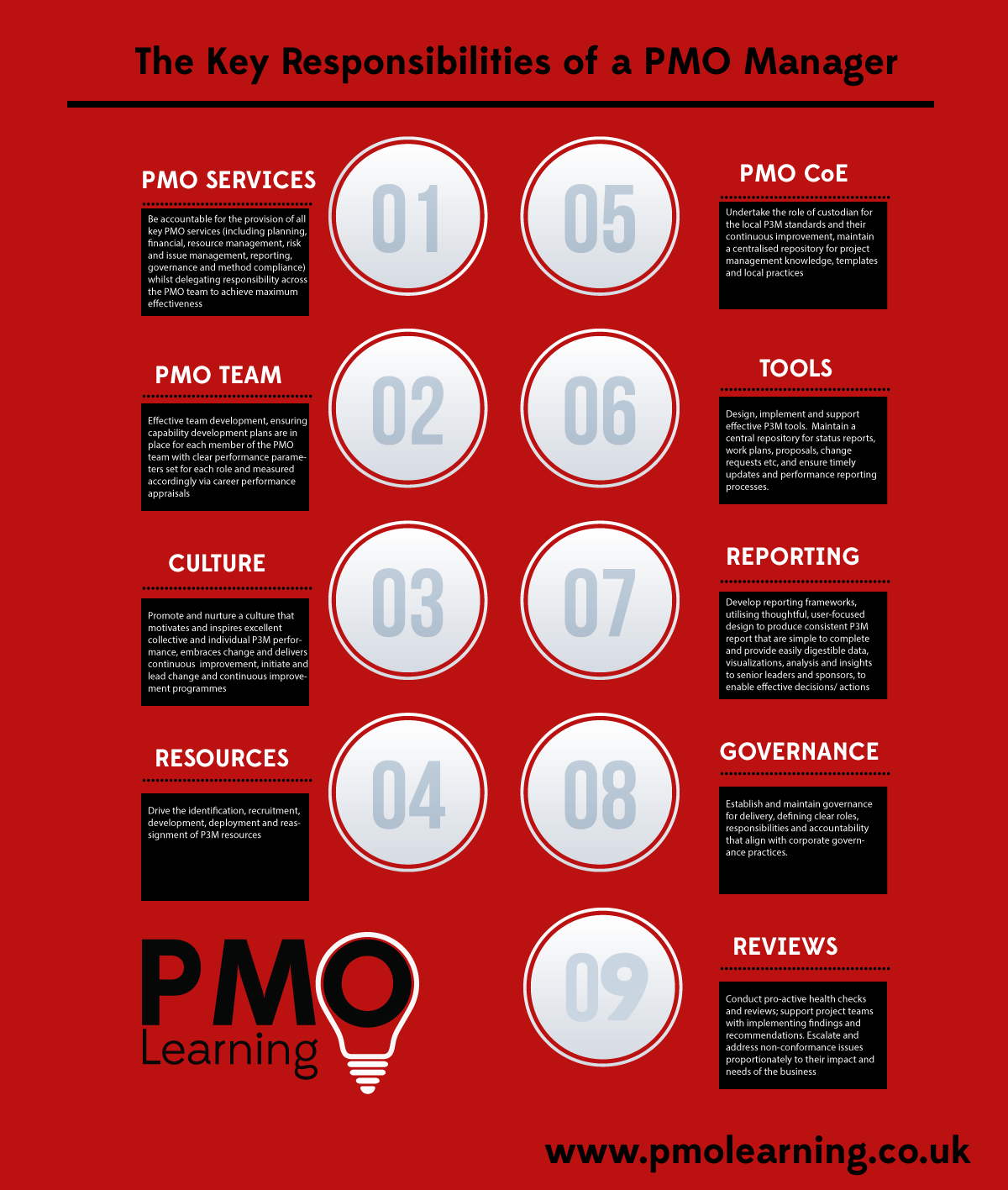 PMO Manager - Key Responsibilities